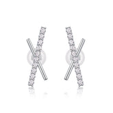 S925 Silver Moissanite Meteor Stud Earrings Luxury Fashion Jewelry