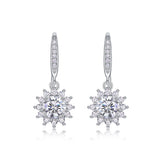 S925 Sterling Silver Moissanite Stud Earrings Half-Carat Sparkling Drop Design