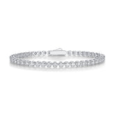 Luxury S925 Silver Moissanite Tennis Bracelet Elegant Sparkling Design