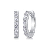 S925 Silver Moissanite Hoop Earrings Modern Elegant Luxury Studs