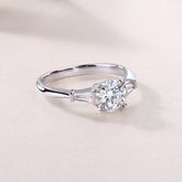Classic Moissanite Wedding Ring Set in S925 Silver