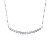 S925 Sterling Silver Moissanite Pendant Necklace Set Elegant Minimalist Design