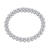 S925 Silver Moissanite Bracelet Luxury Fashion Sparkling Tennis Chain