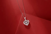 S925 Sterling Silver Heart Pendant Necklace with 0.5-Carat Moissanite Sparkle