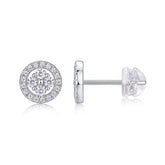S925 Sterling Silver Osmanthus Moissanite Stud Earrings Elegant Floral Design
