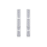 Galaxy Wandering Moissanite Sterling Silver Stud Earrings Modern Elegant Design