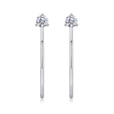 S925 Silver Moissanite Stud Earrings Minimalist Elegant Design