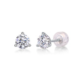 Luxury Moissanite Stud Earrings in S925 Silver 0.5 Carat Classic Round Cut