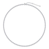 Heart-to-Heart Moissanite Pendant Necklace in Sterling Silver with Platinum Plating