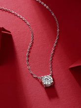 Affordable S925 Sterling Silver Necklace Pendant Set with 1-Carat and 2-Carat Moissanite Diamonds