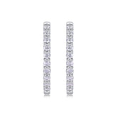Luxury Moissanite Stud Earrings in S925 Silver Elegant Hoop Design