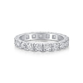 S925 Silver Starry Sky Moissanite Eternity Ring Elegant Fashion Jewelry