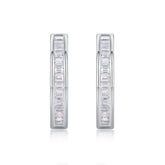 S925 Silver Moissanite Hoop Stud Earrings