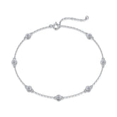 S925 Silver Moissanite Bracelet Luxury Fashion Delicate Chain