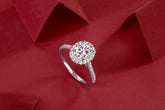 Audrey Large Egg-Shaped Moissanite Sterling Silver Ring S925 Modern Elegant Fine Jewelry