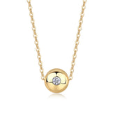 S925 Silver Moissanite Pendant Necklace 40cm Modern Elegant Circulation Design