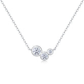 Luxury S925 Silver Moissanite Pendant Necklace 40cm