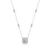 1Flower Love S925 Sterling Silver Necklace with 1-Carat Moissanite Pendant Modern Elegant Fine Jewelry