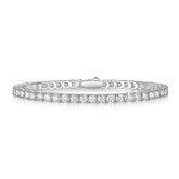 Luxury S925 Silver Moissanite Tennis Bracelet Elegant Sparkling Design