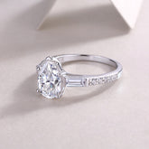 Pear-Shaped Moissanite S925 Silver Ring Modern Elegant Fashion Jewelry