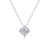 1True Heart Moissanite Pendant Necklace in S925 Sterling Silver Modern & Elegant
