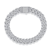 Luxury S925 Sterling Silver Moissanite Cuban Link Bracelet Modern & Elegant