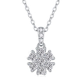 Snowflake Dance Moissanite Pendant Necklace S925 Sterling Silver Elegant Jewelry