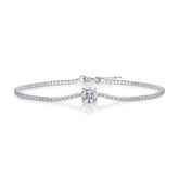 Luxury S925 Silver Moissanite Bracelet 1 Carat Elegant Design