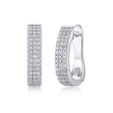 S925 Silver Moissanite Diamond Set Stud Earrings Luxury Fashion