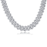 S925 Silver Moissanite Necklace Luxury Interlocking Link Chain