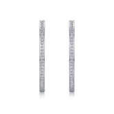 S925 Silver Moissanite Stud Earrings Luxury Fashion Diamond-Inlaid