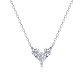 S925 Sterling Silver Square Moissanite Pendant Necklace Fashion Jewelry