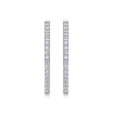 Modern Star Moissanite Earrings in S925 Sterling Silver Elegant Hoop Design