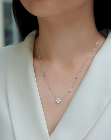 Sweetheart Halo 2-Carat Moissanite Pendant Necklace in Sterling Silver