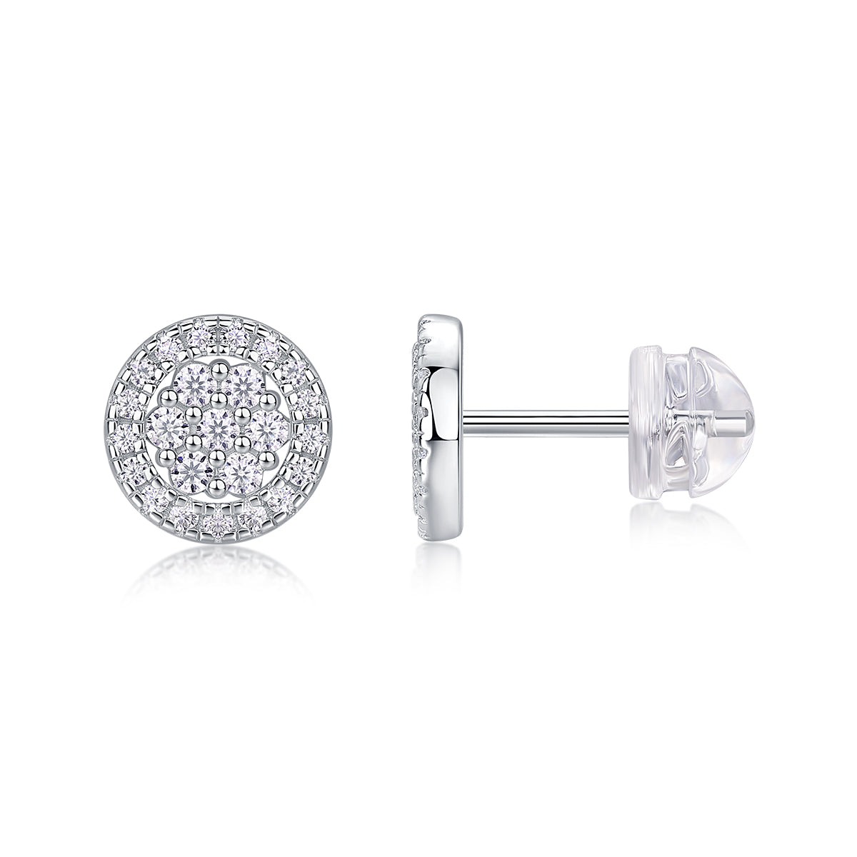 1Cosmic Conjecture S925 Sterling Silver Moissanite Stud Earrings