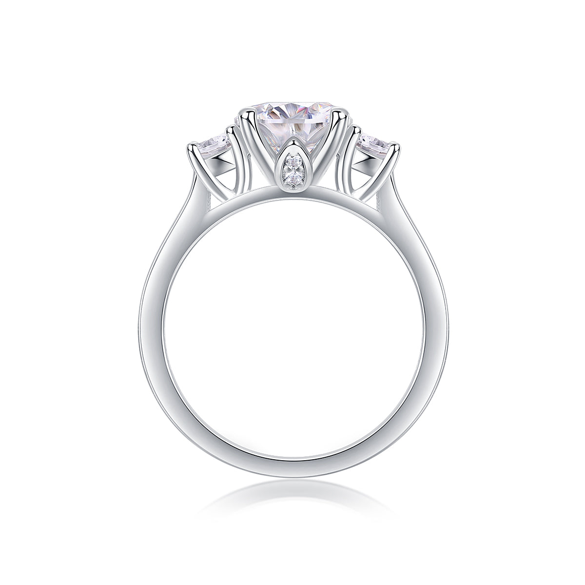 1 Carat Moissanite Silver Ring Luxury Fashion Statement