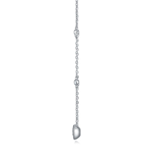 1-Carat Moissanite Pendant Necklace in S925 Sterling Silver with Platinum Plating