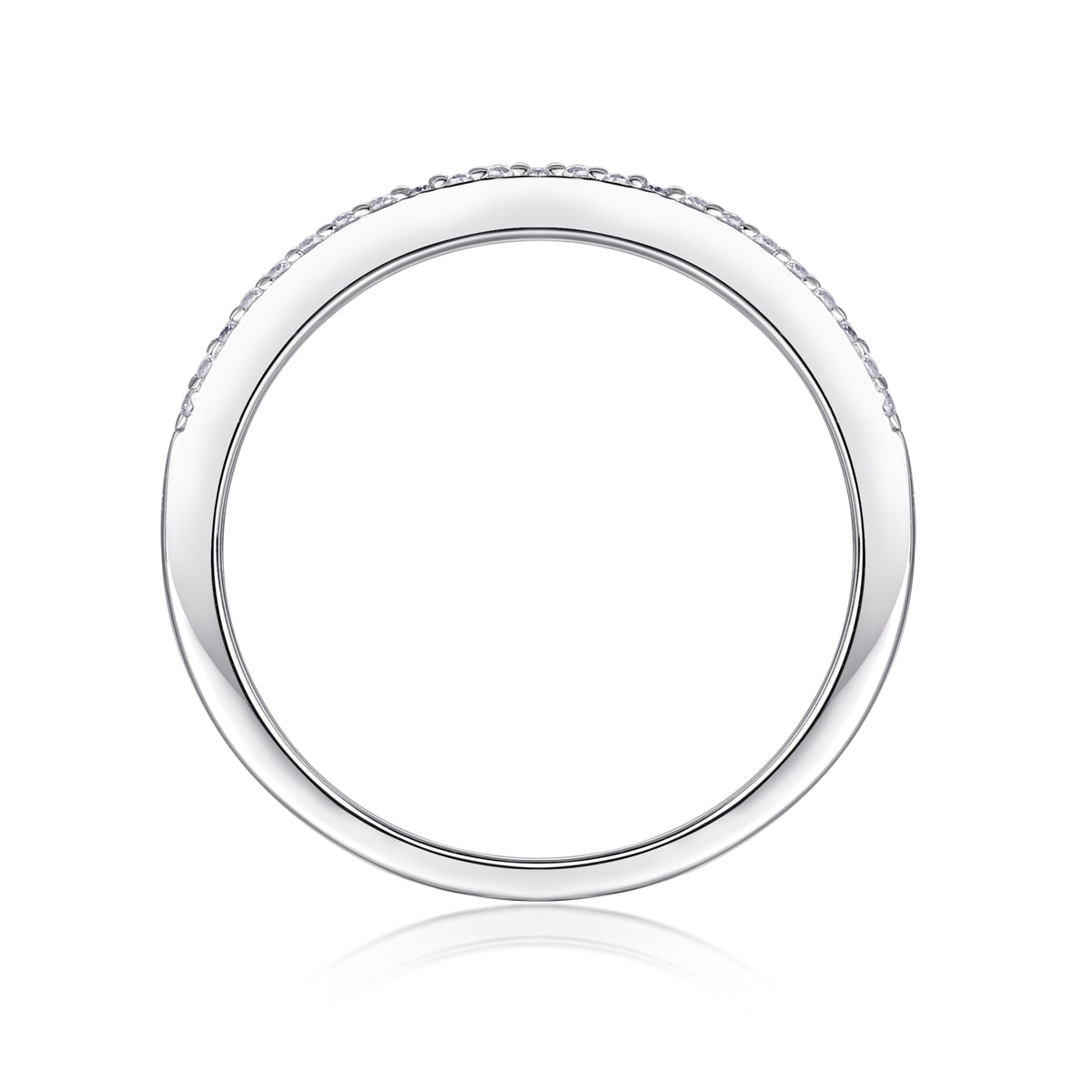 S925 Silver Square Moissanite Ring Luxury Fashion Band