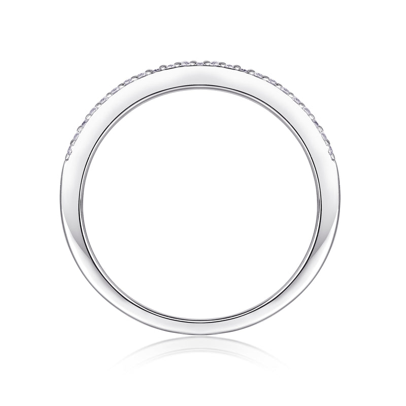 S925 Silver Square Moissanite Ring Modern Luxury Band - 2