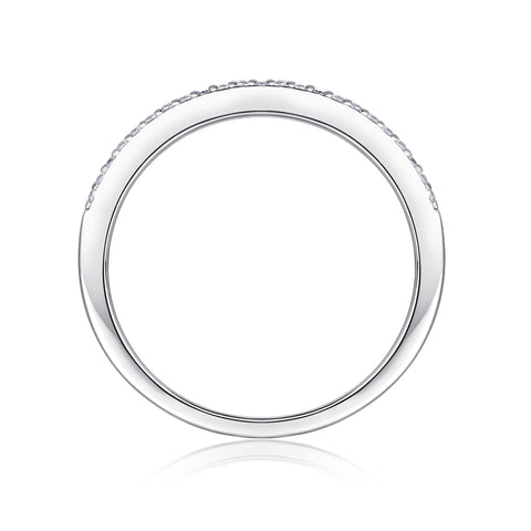 S925 Silver Square Moissanite Ring Luxury Fashion Band
