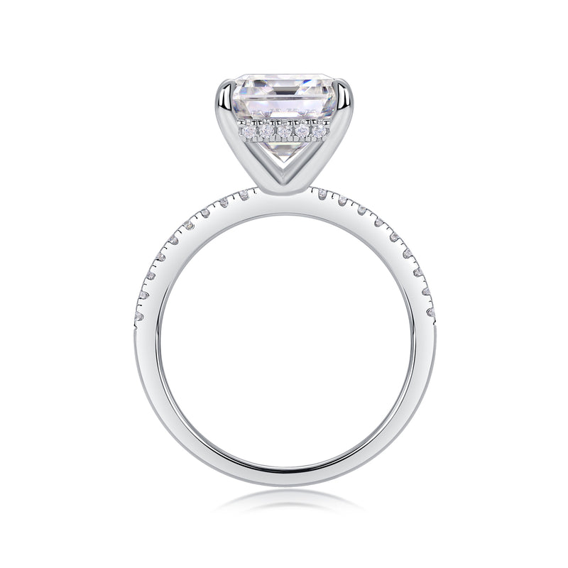Iridescence City Sterling Silver Moissanite Ring with Octagonal Stone - 4