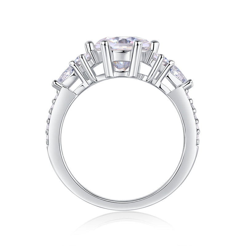 2 Carat Moissanite S925 Silver Ring Modern Elegant Luxury Style - 1