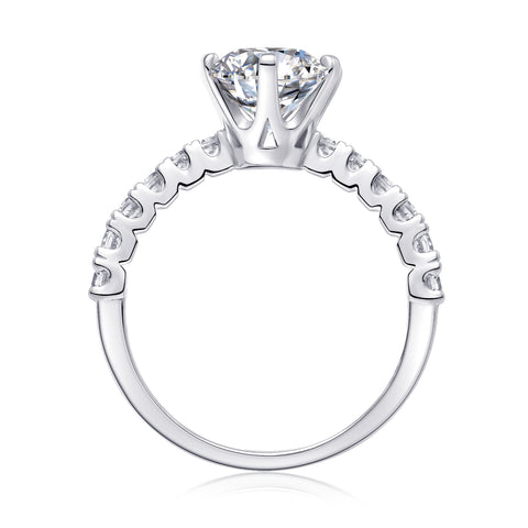2 Carat Moissanite Silver Ring Luxury Fashion Statement