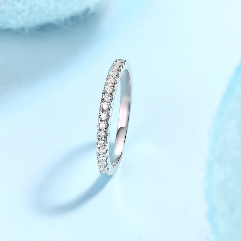 S925 Silver Moissanite Ring Luxury Parallel World Design - 5