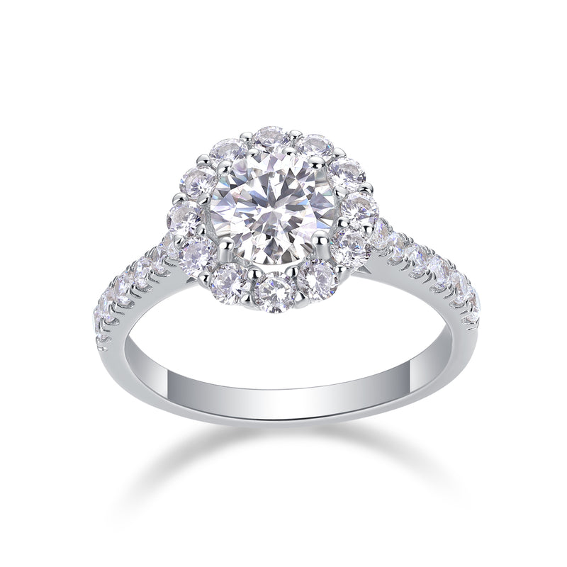 Luxury Moissanite Wedding Ring in S925 Silver - 1