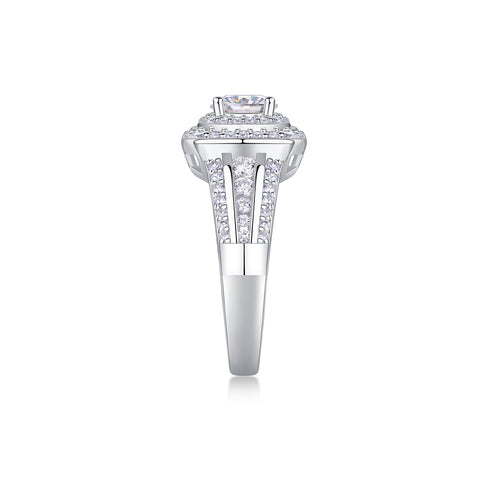 1Starry Sky Crown Moissanite Ring Set in S925 Sterling Silver Elegant Fashion Jewelry