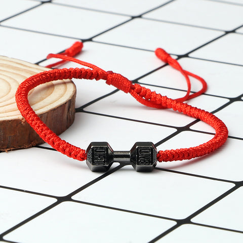 Originality Woven Alloy Dumbbell Bracelet for Everyday Wear