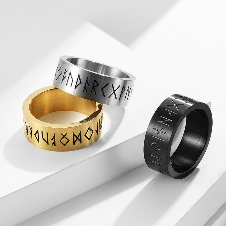 Matte Brushed Titanium Steel Ring Unisex Minimalist Style - 3