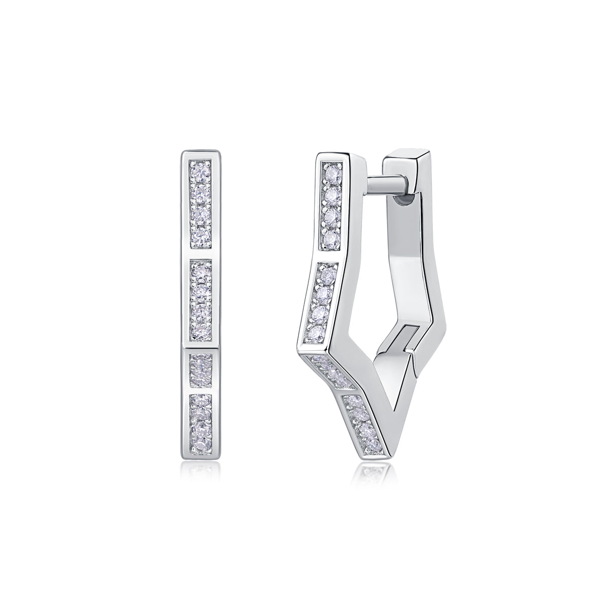 Galaxy Wandering Moissanite Silver Stud Earrings Luxury Fashion Jewelry