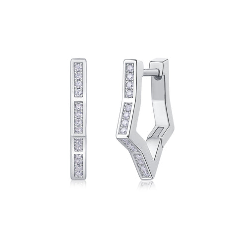 Galaxy Wandering Moissanite Silver Stud Earrings Luxury Fashion Jewelry